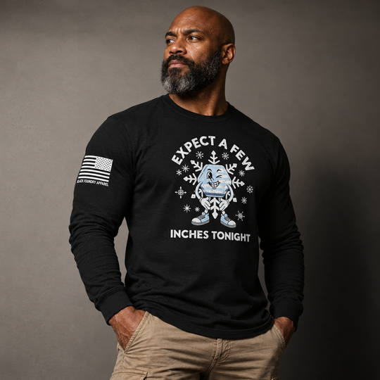 Expect A Few Long Sleeve Black front design lifestyle creative