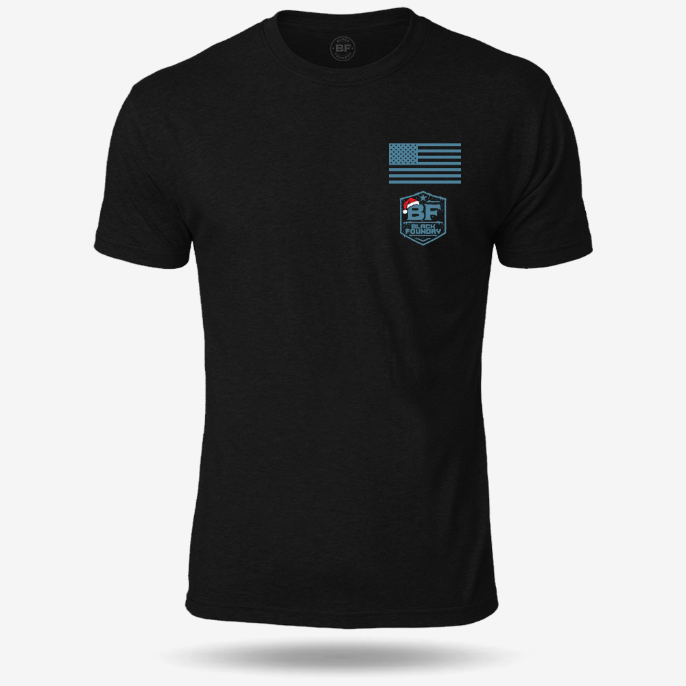Hard To Find Christmas Bigfoot T-shirt Black front mockup