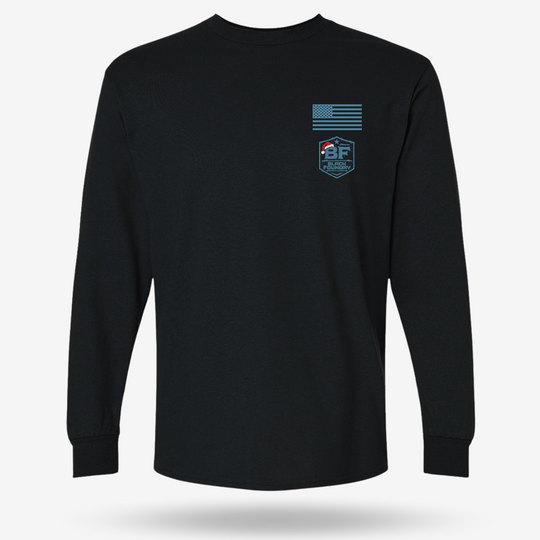 Hard To Find Christmas Bigfoot Long Sleeve Black front mockup
