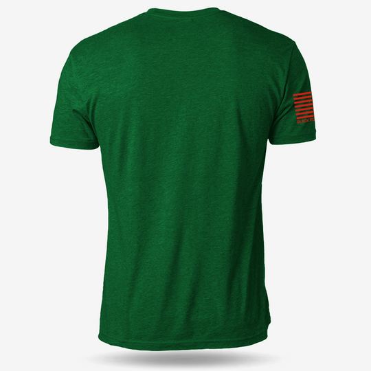 Jingle Juice T-shirt Heather Green back mockup