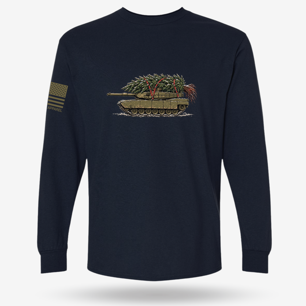 Little Full, Lotta Sap, Tank M1 Long Sleeve Navy main printed design mockup