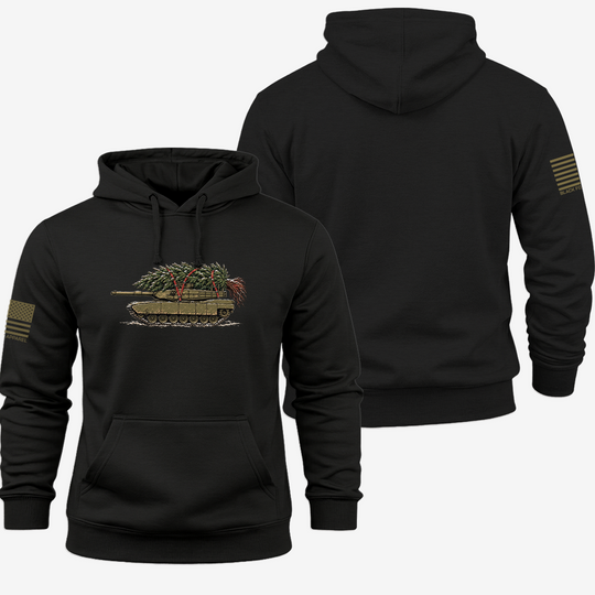 Little Full, Lotta Sap, Tank M1 Hoodie Black front and back mockup