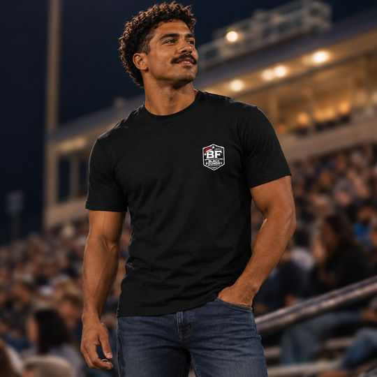 Make America Cowboy Again – Christmas Edition T-shirt Black front logo lifestyle creative