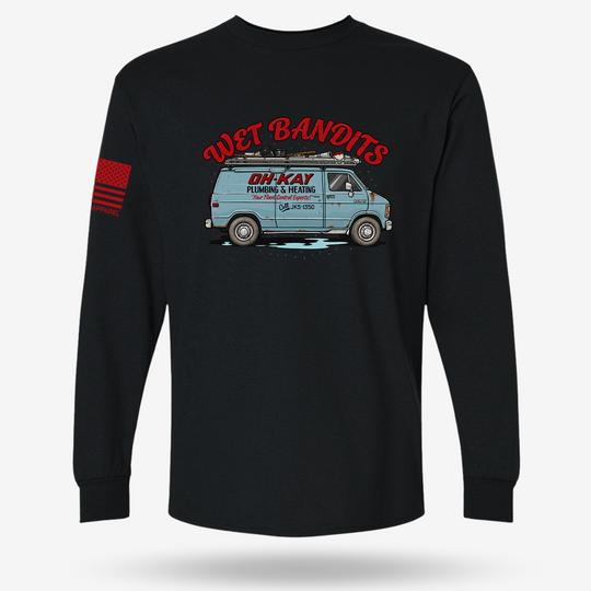 Oh-Kay Plumbing Co Long Sleeve Black main printed design mockup