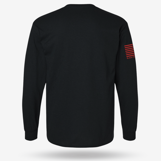 Packin_ Presentation Long Sleeve Black back mockup