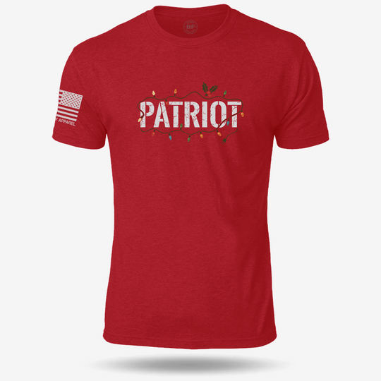 Patriot X Mas T-shirt Red front design mockup