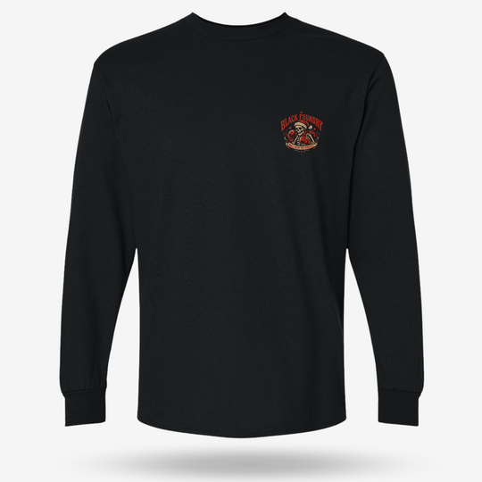 Roll With The Holiday Punches Long Sleeve Black front mockup