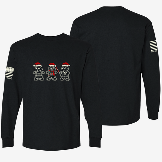 Sithmas Cookies Long Sleeve Black front and back mockup