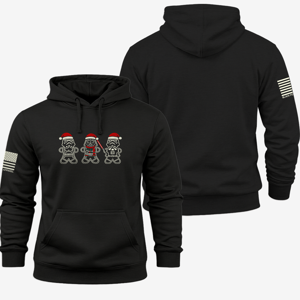Sithmas Cookies Hoodie Black front and back mockup
