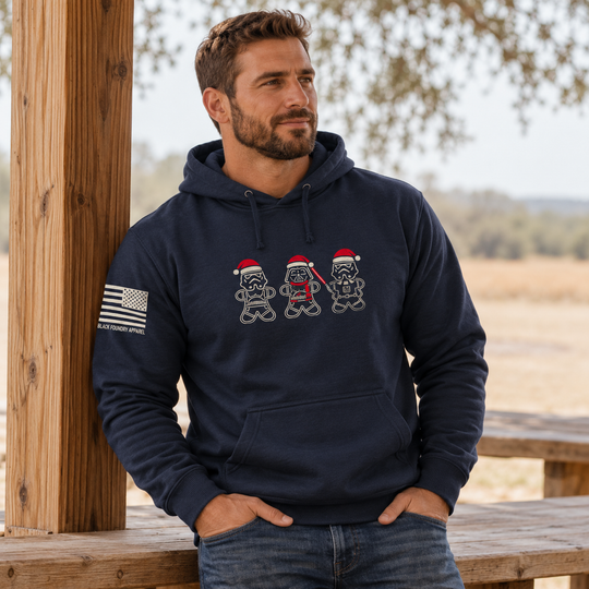 Sithmas Cookies Hoodie Navy front design lifestyle creative