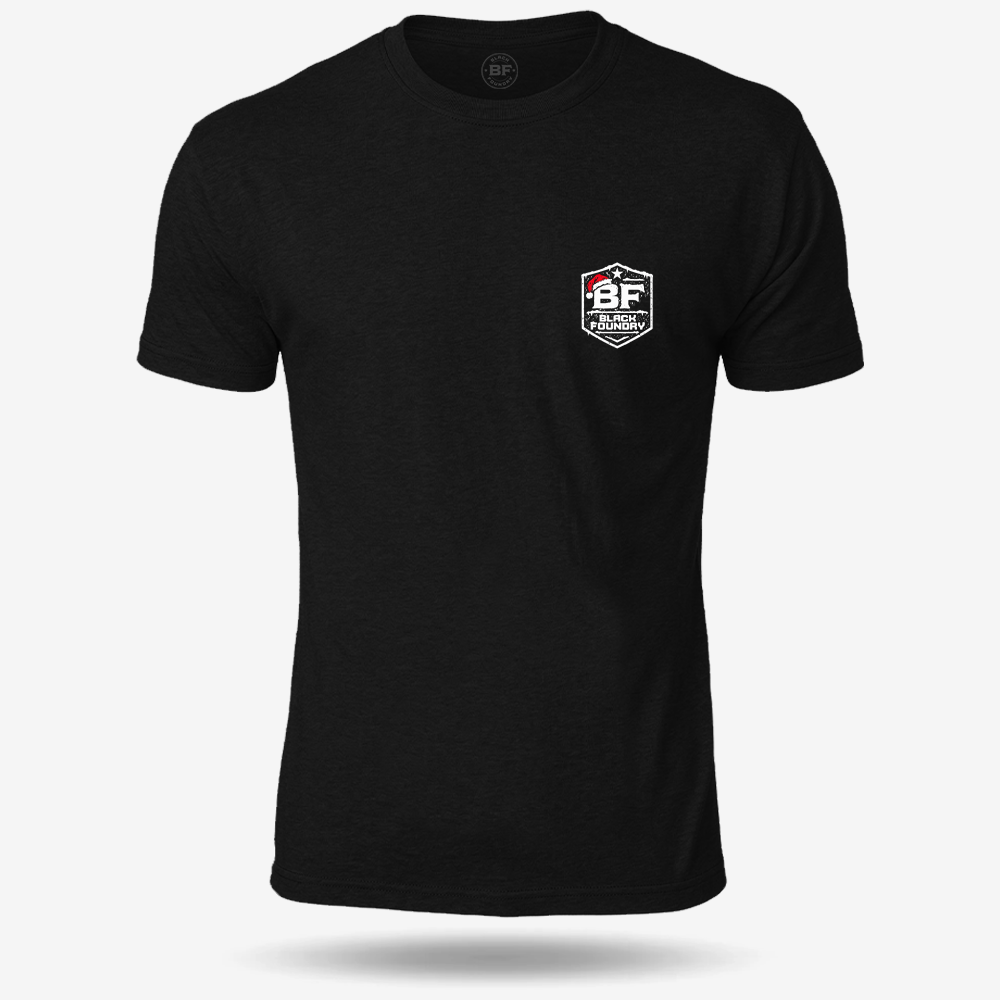 Snowflake Flag T-shirt Black front mockup