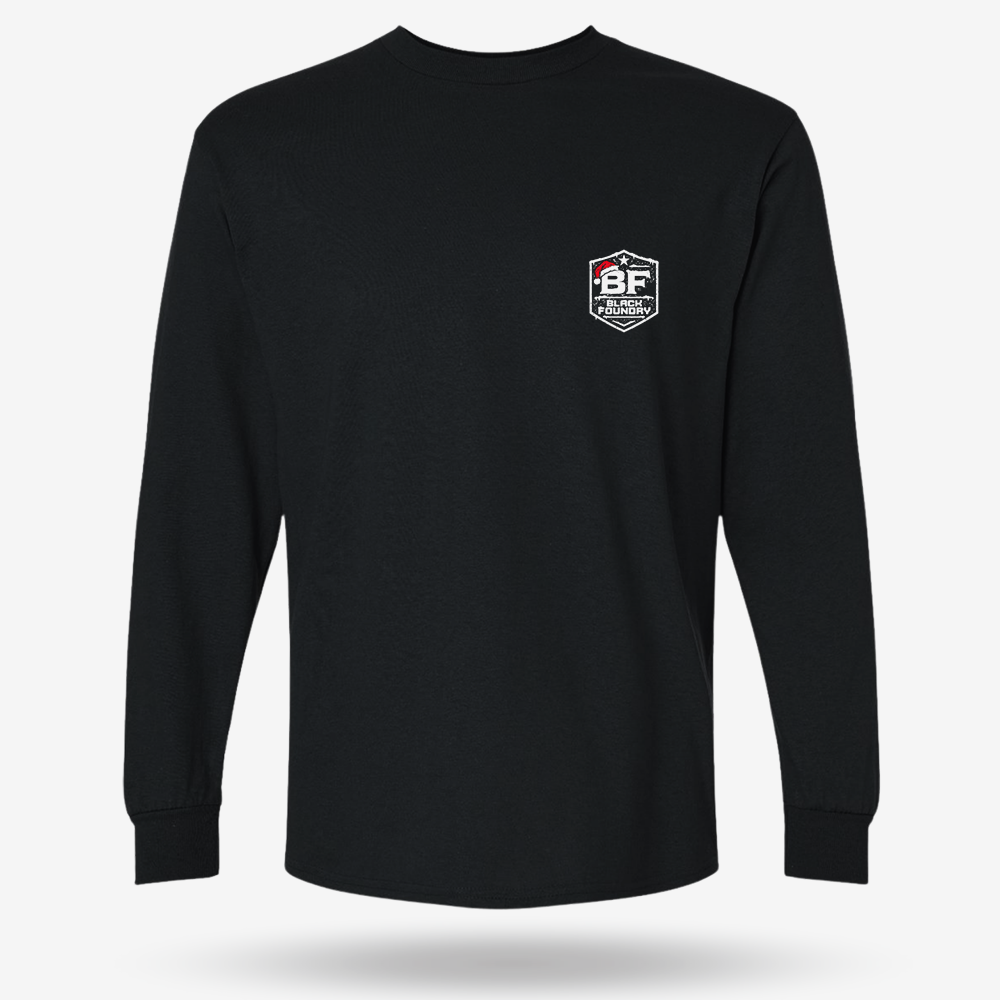 Snowflake Flag Long Sleeve Black front mockup