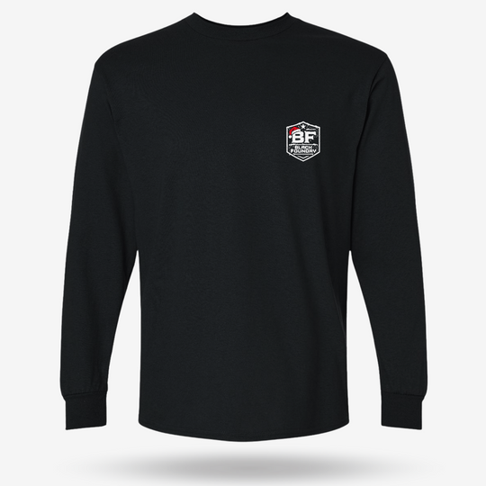 Snowflake Flag Long Sleeve Black front mockup