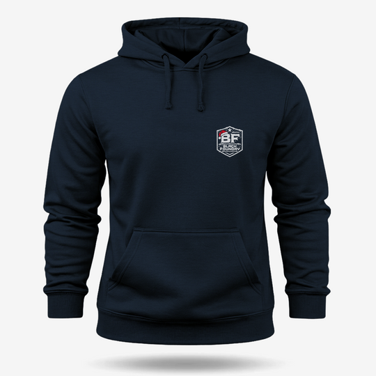 Snowflake Flag Hoodie Navy front mockup