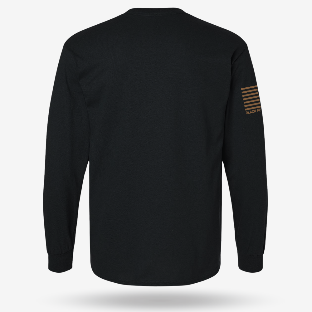 Tactical Bulldog Xmas Ops Long Sleeve Black back mockup