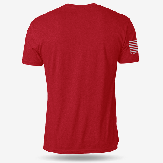 Tactical Christmas Ho Ho Ho T-shirt Red back mockup