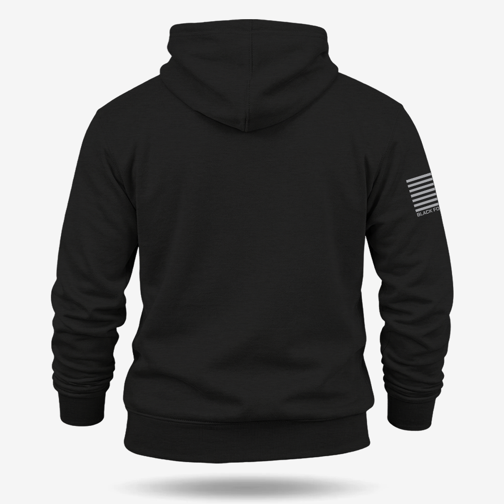 Tactical Christmas Ho Ho Ho Hoodie Black back mockup