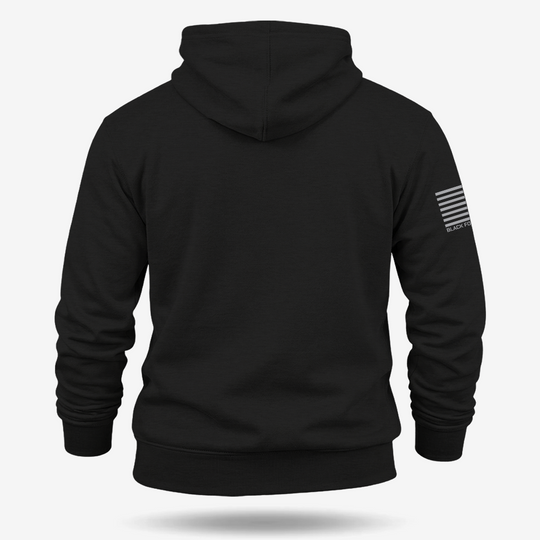 Tactical Christmas Ho Ho Ho Hoodie Black back mockup