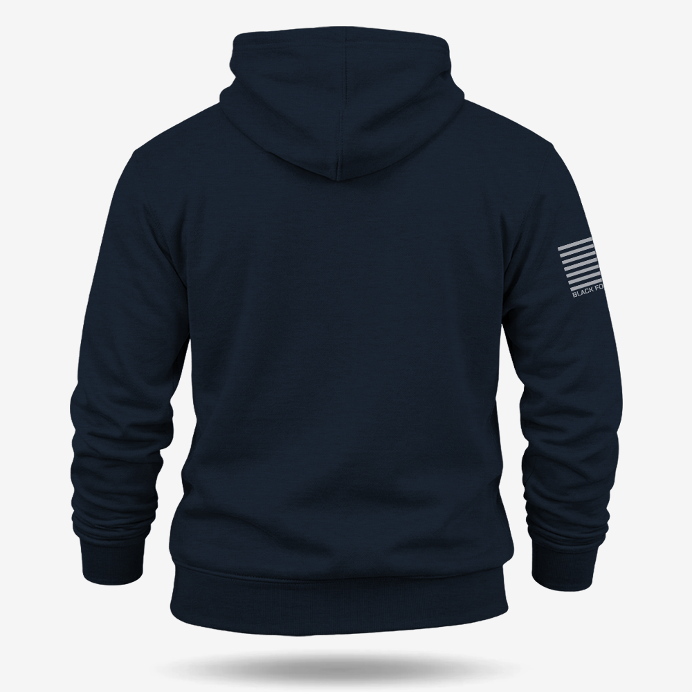 Tactical Christmas Ho Ho Ho Hoodie Navy back mockup