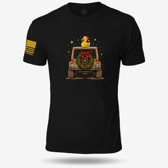 TAKING THE SCENIC ROUTE TO CHRISTMAS T-shirt Black front design mockup