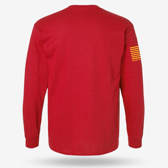 TAKING THE SCENIC ROUTE TO CHRISTMAS Long Sleeve Red back mockup