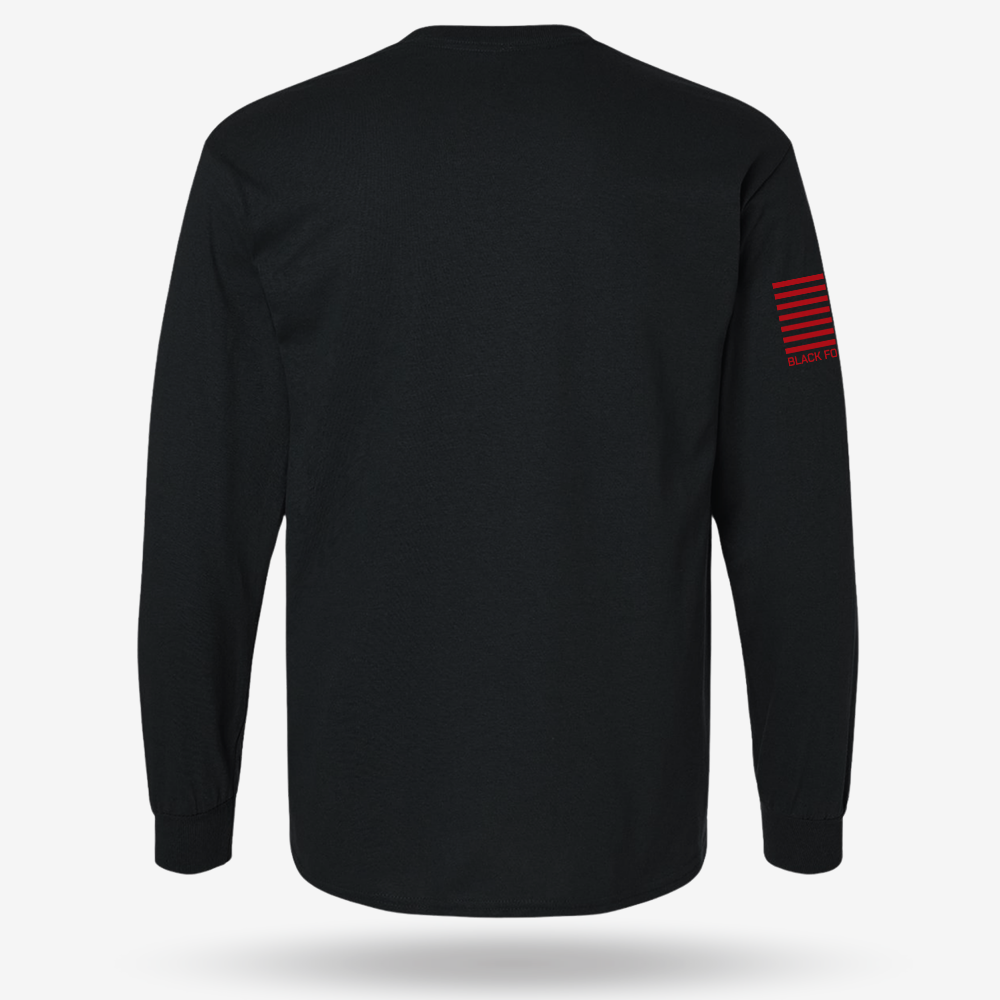 Well Hung Long Sleeve Black back mockup